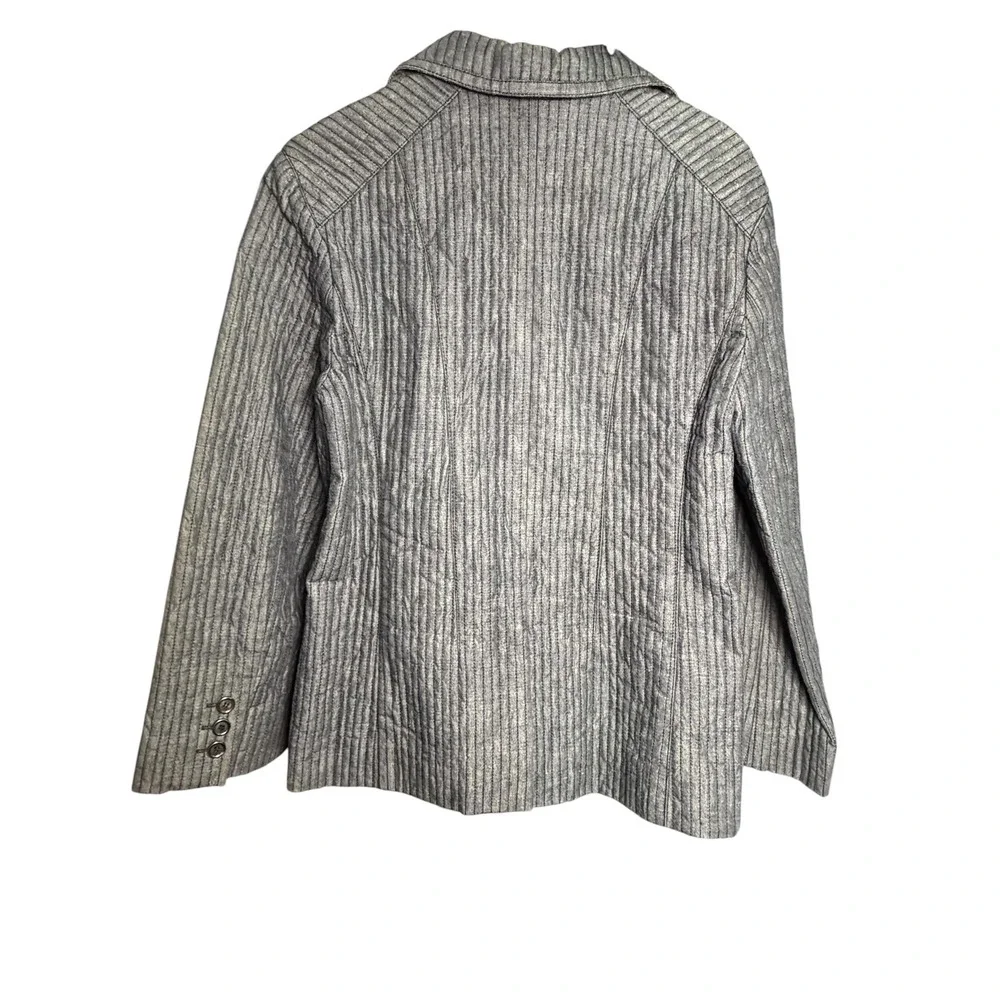 Louis Vuitton Grey minimalist Designer Archival Cotton Blazer Size 42 Fits XS